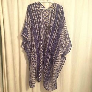 BCBG flowy patterned beach cover up